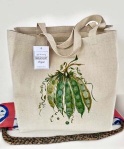 Garden Fresh Peas Large Canvas Tote Bags