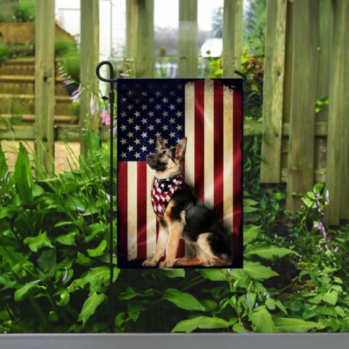 German Shepherd American Flags 2023