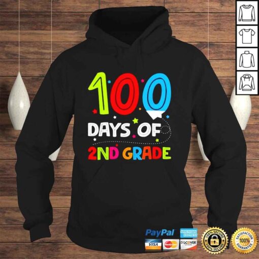 100 Days of 2nd Grade Teacher Second Grade School Shirt