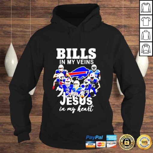 Buffalo Bills in my Veins Jesus in my heart signatures shirt