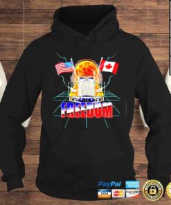 Hoodie Canada Freedom Convoy 2022 Canadian Truckers Support Flag Tee Shirt