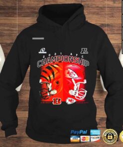 Hoodie Cincinnati Bengals vs Kansas City Chiefs 2021 AFC Championship Head to Head Matchup Tshirt