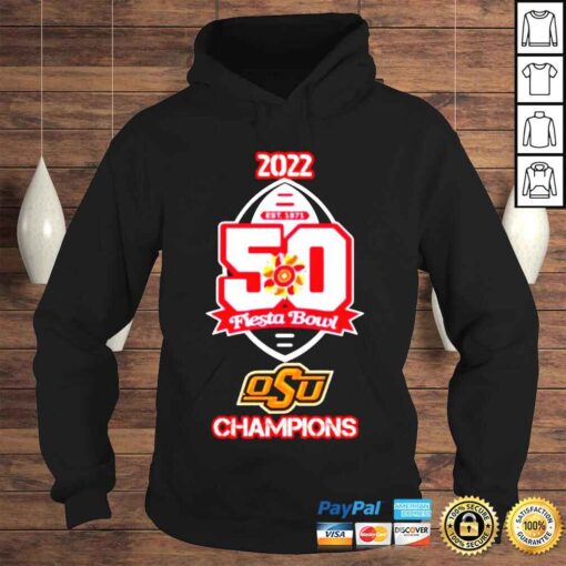 Oklahoma State 2022 Fiesta Bowl Champions New Shirt - Image 4