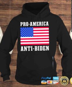 Hoodie Proamerica antibiden american flag shirt