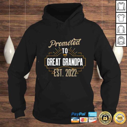 Promoted to Great Grandpa 2022 Funny Pregnancy Announcement TShirt - Image 4