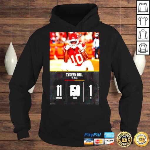 Tyreek Hill Vs Bills 11 Catches 150 Yards Shirt - Image 4