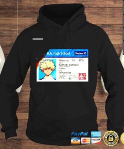 Hoodie UA Student ID Card My Hero Academia Katsuki Bakugo shirt