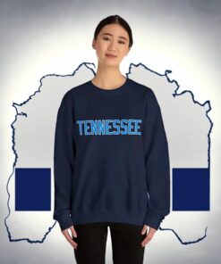 Logo Tennessee Two Tone Blue Unisex Crewnecks
