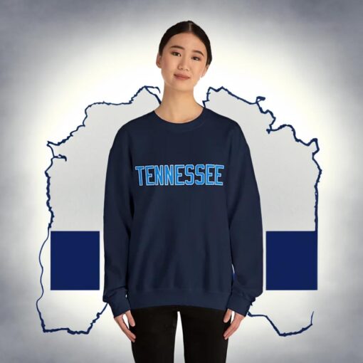 Logo Tennessee Two Tone Blue Unisex Crewnecks