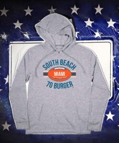 Miami Football South Beach 70 Burger Hoodie T-Shirts