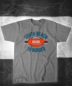 Miami Football South Beach 70 Burger T-Shirt