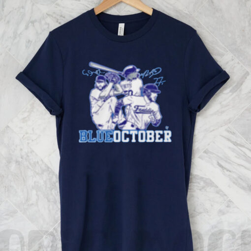 Mookie Betts Freddie Freeman Clayton Kershaw Blue October T-Shirt