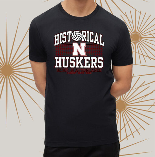 Nebraska Huskers Blue 84 Volleyball Day World Record T-Shirtt