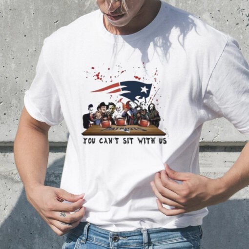 New england Patriots horror movie characters team you can’t sit with us halloween 2023 T-shirt