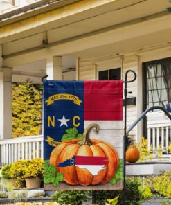 North Carolina Fall Halloween Thanksgiving Pumpkin Flags