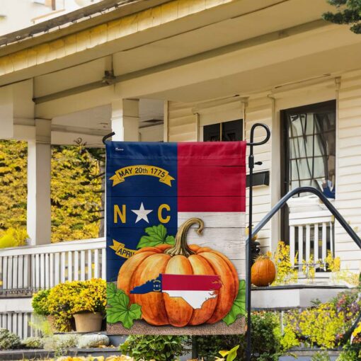 North Carolina Fall Halloween Thanksgiving Pumpkin Flags