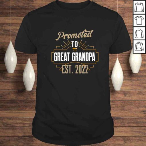 Promoted to Great Grandpa 2022 Funny Pregnancy Announcement TShirt