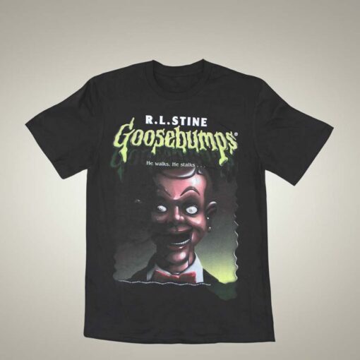 R L Stine He Walks He Stalks t-shirt