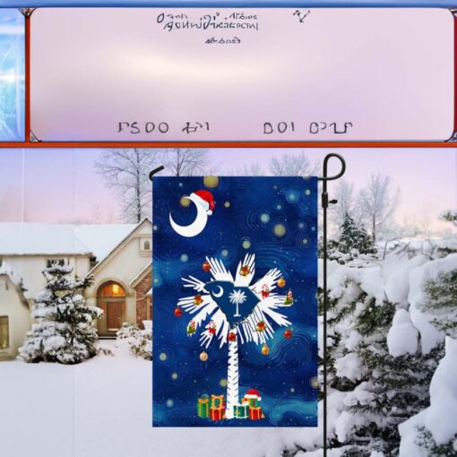 South Carolina Christmas Starry Night Flags