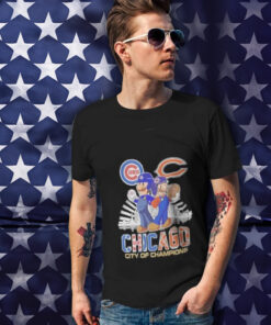 Super Mario Chicago Cubs And Chicago Bears City Of Champions T-Shirt