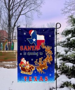 Texas Christmas Flag Santa Is Coming To Texas