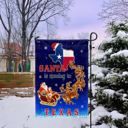 Texas Christmas Flag Santa Is Coming To Texas