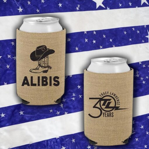 Tracy Lawrence Burlap Alibis Beverage Coolers