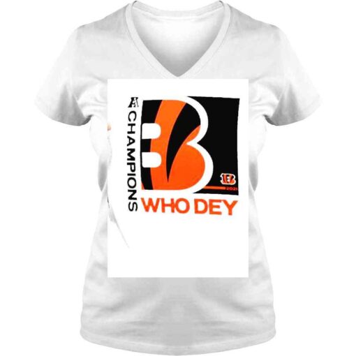 Cincinnati Bengals Champions Who Dey 2021 shirt - Image 2