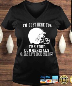 VLadies New Im just here for the food and commercials football shirt