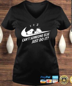 VLadies Nike Snoopy sleep cant someone else just do it shirt