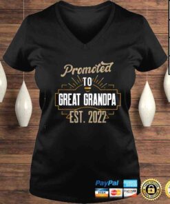 VLadies Promoted to Great Grandpa 2022 Funny Pregnancy Announcement TShirt