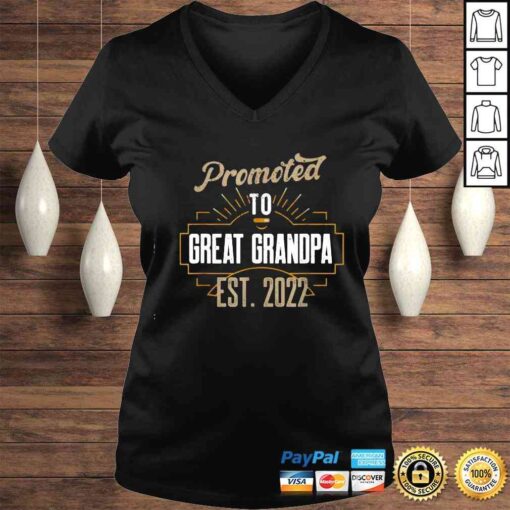 Promoted to Great Grandpa 2022 Funny Pregnancy Announcement TShirt - Image 2