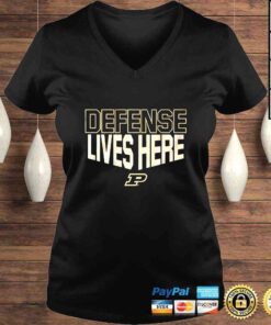 VLadies Purdue Basketball Defense Lives Here TShirt