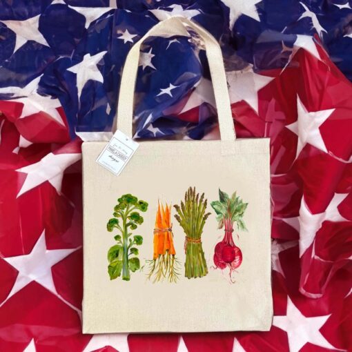 Veggies #2079 Large Canvas Funny Tote Bag