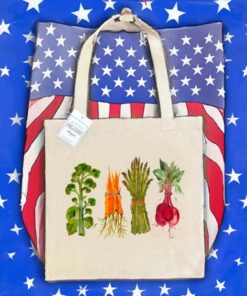 Veggies #2079 Large Canvas Funny Tote Bags