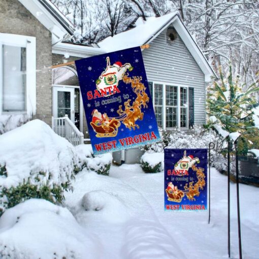 West Virginia Christmas Flags Santa Is Coming To West Virginia Flag