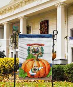 West Virginia Fall Halloween Thanksgiving Pumpkin Flag