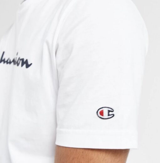 White Champion Legacy Large Logo Core Shirt