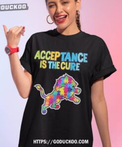 Acceptance Is The Cure Detroit Lions Autism Logo Shirt
