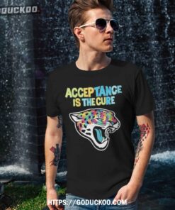 Acceptance Is The Cure Jacksonville Jaguars Autism Logo Shirt