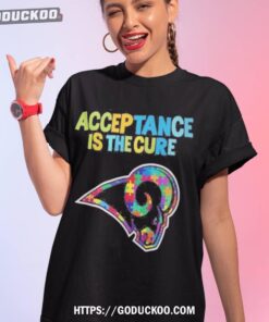 Acceptance Is The Cure Los Angeles Rams Autism Logo Shirt