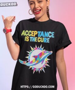 Acceptance Is The Cure Miami Dolphins Autism Logo Shirt