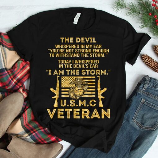 U.s.m.c Veteran I Am The Storm Shirt - Image 3