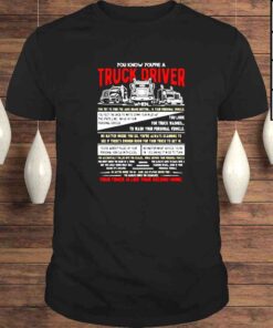you know you’re a truck driver shirt