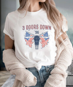 3 Doors Down Women's Cattle Skull Tank T-Shirts