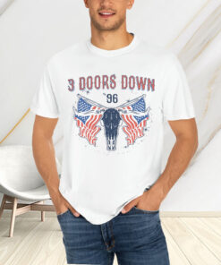 3 Doors Down Women's Cattle Skull Tank T-Shirtt