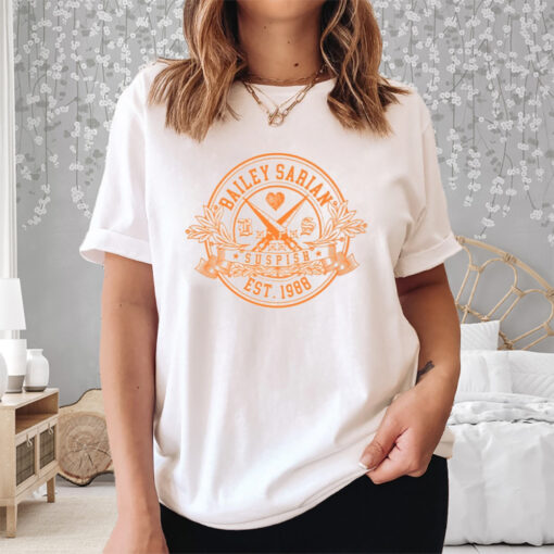 Bailey Sarian Library Crest Bone Suspish Est 1988 Shirt