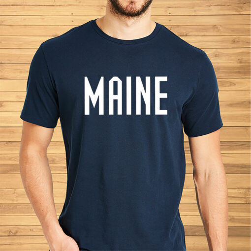 Boston Wearing Maine Warmup Shirts