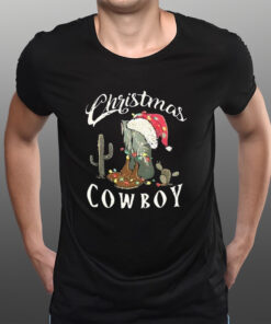 Christmas Cowboy Boot Sweat T-Shirtt