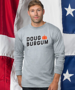 Doug Burgum Pumpkin Dark Ash Crewneck Fleece Sweatshirts